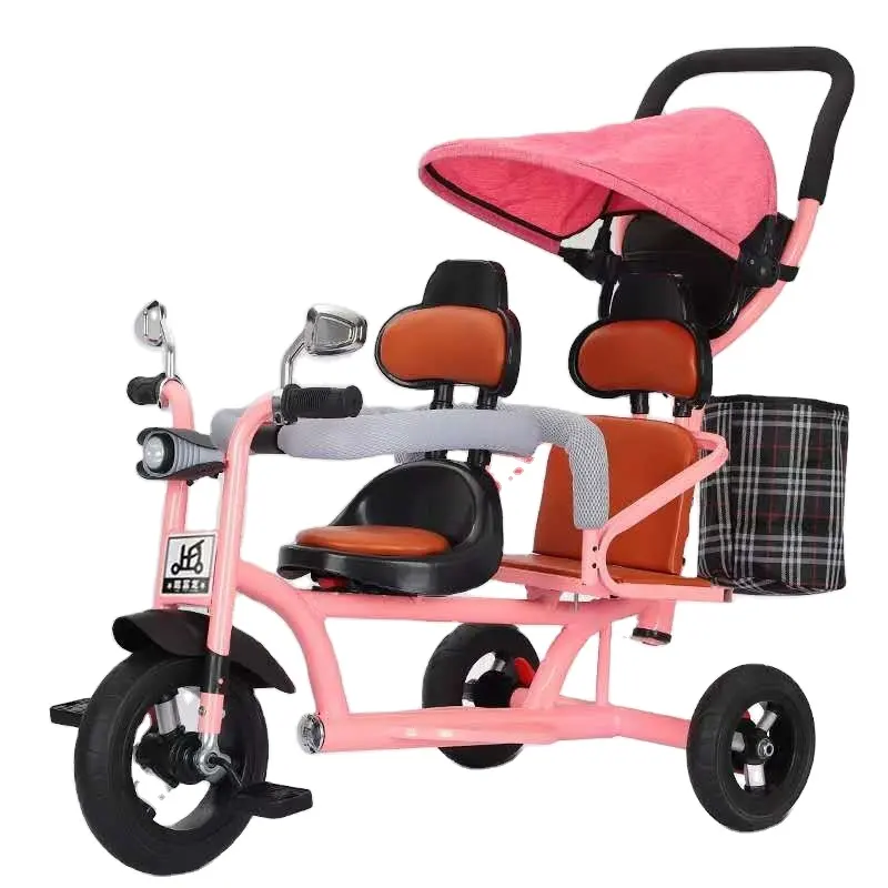New cheap baby walker tricycle baby trike ride on car toys 2 seat