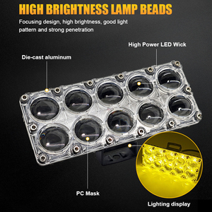 ไฟสปอร์ตไลท์ LED สำหรับรถยนต์และรถบรรทุก รุ่นใหม่ มาตรฐานกันน้ำ IP67 สำหรับขับขี่ออฟโรด  ควบคุมการขับขี่อัตโนมัติ - Product Image 3