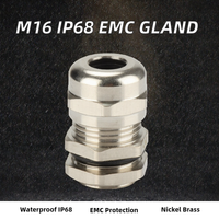 YIKWE YKW-EMC-M16 Presse-étoupe EMC en laiton nickelé étanche IP68 haute tension pour câbles de 5-10 mm