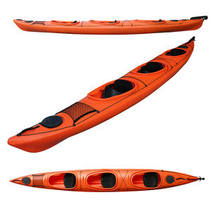 Kayak de pesca sentado de plástico de <span class=keywords><strong>2022</strong></span> 5,8 m con capacidad de carga de 400kg Casco de HDPE para kayak de mar para ríos y <span class=keywords><strong>viajes</strong></span> de 3 personas - Product Image 1