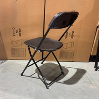 Chaise pliante en métal OKBUY, directement de l'usine, avec 3 trous d'aération, 3 rivets, structure en acier robuste et durable pour les événements et mariages