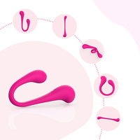 Vibrateur portable pour couples PleasureHub PH-FVS-011 OEM 'Lingxi Tidal' avec contrôle par application IA, stimulateur clitoridien et point G en forme de U, vente en gros