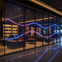 Écran LED transparent pour vitrine de magasin duty-free d'aéroport
