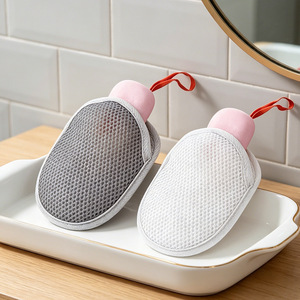Sandwich soap <b>bag</b>, foaming <b>net</b>, foaming mesh cloth, laundry soap <b>bag</b>, bath towel mesh <b>bag</b>, mesh for crushed soap - Product Image 2