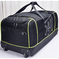 Grand sac de voyage à roulettes en polyester tendance avec fermeture éclair et roulettes pour équipement de course moto