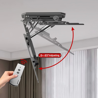 Charmount Motorisierter Elektrischer TV-Deckenhalter Fernbedienung Automatischer Klappmechanismus Höhenverstellbar Smart Home Kino