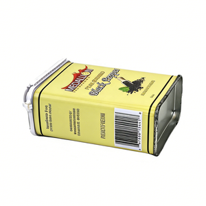 Custom Printed Flip Top Lid Metal Packaging Can for Black Pepper Seasoning Powder Condiment <b>Storage</b> Container Food Grade Tinplat - Product Image 3