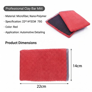 MN-S001 Gant <span class=keywords><strong>de</strong></span> lavage double face en microfibre premium pour décontamination automobile, sans rayures, pour le detailing auto - Product Image 4
