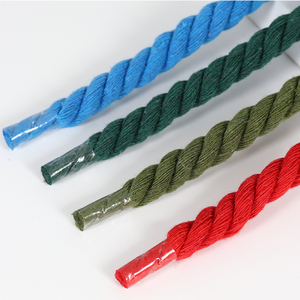 Weiou ren chất lượng Bông 8mm đa chức năng vòng dây màu giày chuỗi dày hơn màu trắng Ba sợi xoắn dây Giày Sneaker - Product Image 4