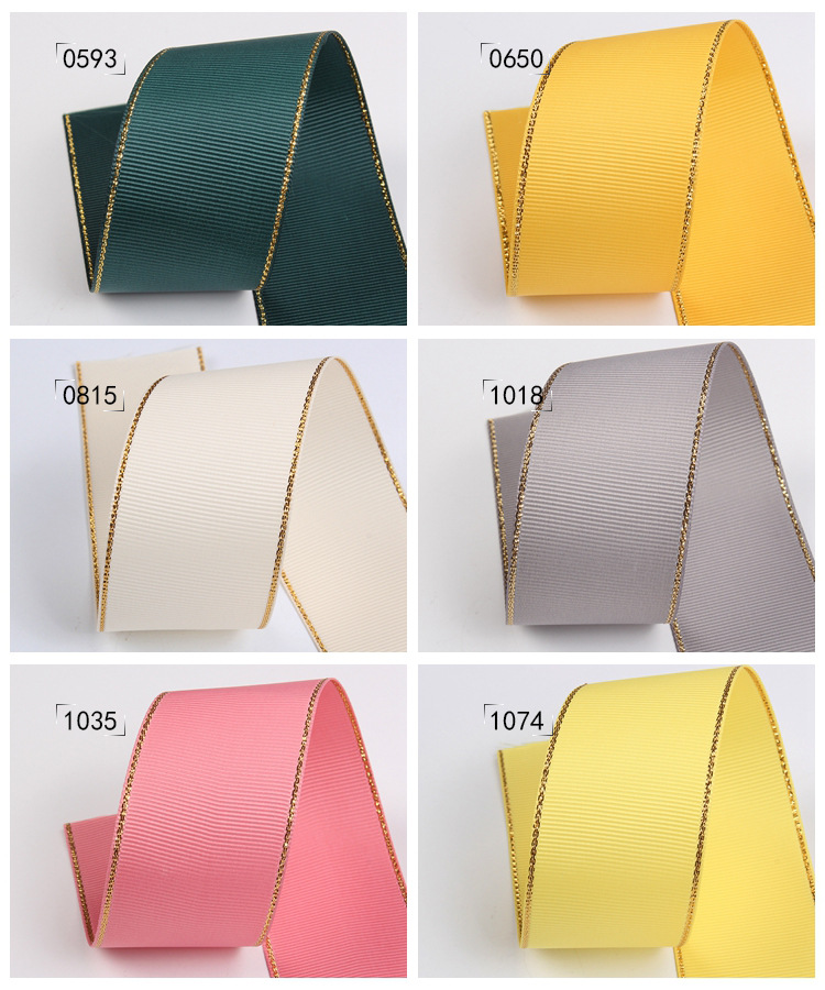 100Yard 25mm Phnom Penh DIY Handmade Bowknot Decoration Ribbon Pure Color Threaded Ribbon for Christmas Gift Wrapping
