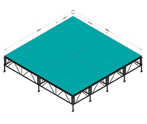 Escenario de aluminio ensamblable / Escenario móvil para conciertos / Plataforma de escenario portátil - Product Image 1