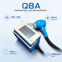 Machine de marquage laser portable intelligente Q8, marqueur laser à fibre 1064 nm pour métal, code QR, code-barres, numéro de série