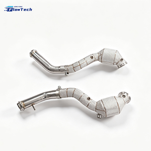 ท่อลง FlowTech SS304 200 เซลล์ แบบไหลสูง สำหรับ Mercedes-Benz GLC63 X253 M177 4.0T V8 - Product Image 3