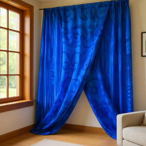 Tenda in Tessuto Damascato con Motivo Traforato, Traslucida, Installazione a Bastone, Stile Classico, Pieghe a Matita, per Finestra Soggiorno - Product Image 2