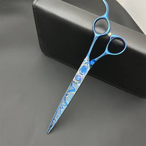 กรรไกรตัดขนสัตว์เลี้ยงบลูสตีล 7.5 นิ้ว ใบมีดตรง สแตนเลสสตีล อุปกรณ์ตัดขนสุนัข กรรไกรตัดแต่งขนมืออาชีพ - Product Image 4