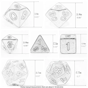 Xúc xắc nhựa chất lượng cao được thiết lập với nhiều số đầy màu sắc và màu phông chữ tùy chỉnh cho các trò chơi trên bàn - Product Image 5