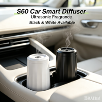 Diffuseur d'aromathérapie pour voiture à ultrasons en plastique écologique rechargeable 35ML, durable, longue durée de vie, ultra silencieux, portable, double