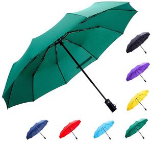 Маленький автоматический открытый зонт из стекловолокна, 100 см, с открытым диаметром, минималистичный дизайн, логотип с принтом - Product Image 4