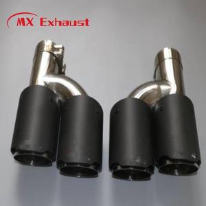 Universal H performance <span class=keywords><strong>double</strong></span> <span class=keywords><strong>sortie</strong></span> carbone silencieux auto fin tuyau modification voiture embout d'échappement pour Audi a4 <span class=keywords><strong>BMW</strong></span> série - Product Image 3