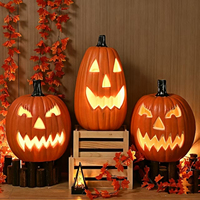 Nouvelles lanternes citrouille visage de fantôme d'Halloween style Instagram, lumineuses, portables, légères, articles décoratifs pour usage intérieur et extérieur