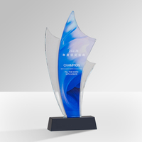 Impression couleur de haute qualité personnaliser le trophée en cristal K9 Crystal Glass Award pour cadeau souvenir