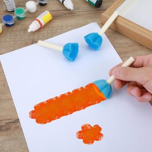 20 pinceaux éponge pour <span class=keywords><strong>peinture</strong></span>, ensemble de pinceaux ronds en mousse pour pochoirs, outils de <span class=keywords><strong>peinture</strong></span> <span class=keywords><strong>acrylique</strong></span>, kit d'art et d'artisanat pour enfants et école - Product Image 5