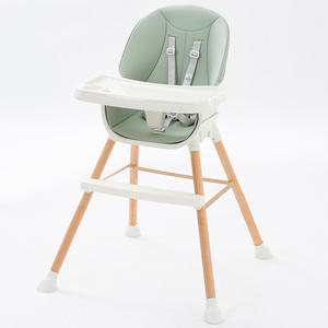 Chaise haute bébé convertible moderne en bois, siège rehausseur ergonomique, design écologique, portable, pivotante, sécurisée, 0-12 mois - Product Image 3