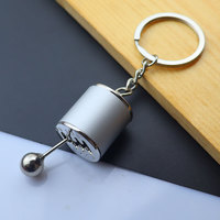 Porte-clés en métal style course, jante de turbocompresseur en alliage, pour passionnés de voitures, en stock, vente en gros, cadeau