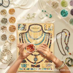 Wooden Beaded Storage Tray Custom Made For Jewelry Display And Organization - Product Image 3