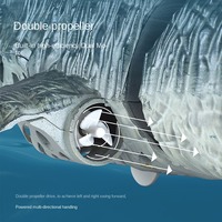 AiJH 2.4G Télécommande Dinosaure Module Batteries Poisson Bateau Piscine Lac RC Animal Eau Jouets