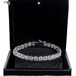 Pulsera de Moissanita de Alta Gama Europea y Americana de 1 y 2 Quilates, Plata 925, Estilo Tenis para Mujer - Product Image 1