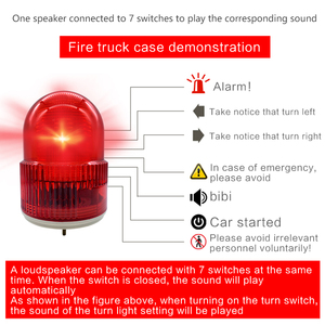 Sirena de Alarma Visual y Audible de Alta Decibeles RS232 DC12-36V, Luz de Baliza USB de 100dB para Uso en Interiores y Exteriores, Sistema de Alerta de Audio Estroboscópico - Product Image 4