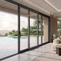 Portes coulissantes en aluminium avec cadre en alliage, insonorisées, double vitrage en verre trempé, design pour balcon d'hôtel, réduction du bruit
