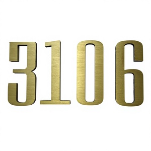Numeri Civici 3D Sferici Personalizzati in Ottone, Acrilico e Alluminio - Lettere <span class=keywords><strong>Tridimensionali</strong></span> di Alta Gamma per Hotel e Case, Montaggio a Parete - Product Image 4