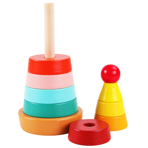 Bloques <span class=keywords><strong>de</strong></span> construcción <span class=keywords><strong>de</strong></span> madera para niños y bebés, juguete educativo <span class=keywords><strong>de</strong></span> apilamiento cognitivo <span class=keywords><strong>de</strong></span> Color arcoíris, torre <span class=keywords><strong>de</strong></span> <span class=keywords><strong>Hanói</strong></span> - Product Image 3