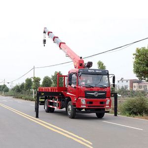 Camion grue à cabine double 4x2 Dongfeng D3V équipé d'une grue à flèche droite Sany 10T pour l'ingénierie municipale et l'entretien routier - Product Image 5