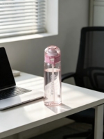 Bouteille Écologique Anti-Fuite à Couvercle Rebondissant pour le Camping, le Sport, l'École, la Randonnée et la Course à Pied