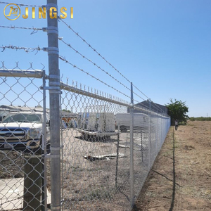 Valla de Construcción de Alambre Ciclónico Galvanizado con Alambre de Púas para Barrera de Seguridad en Patios de Equipos Industriales y Comerciales - Product Image 1