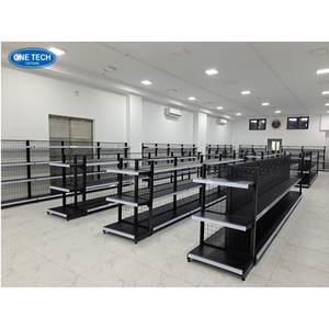3-tier Wire mesh back gondola shelving Vietnam Iron Supermarket Rack 3 tiers 1.2m Light Duty Fixed Back Rectangular - Product Image 5