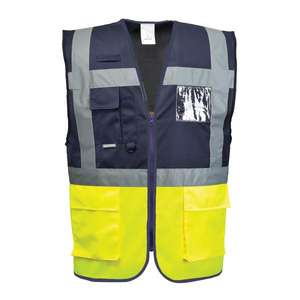 PORTWEST - C276YNRM Paris Executive chaleco amarillo/Azul Marino-EAN 5036108214822 ROPA DE TRABAJO DE LA HI-VIS - Product Image 1