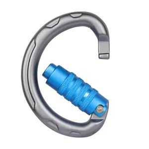 Màu Sắc Tùy Chỉnh 20kn Nhiệm Vụ Nặng Nề 7075 Nhôm Thời Trang Carabiner D Hình Dạng Carabiner Carabine Móc