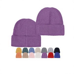 Bonnet en laine tricoté à revers pour l'automne et l'hiver, avec nœuds et motif camouflage, logo personnalisé, extensible, pour hommes et femmes - Product Image 1