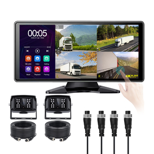 10.36 pouces écran tactile écran partagé voiture MP5 USB DVR enregistreur vidéo moniteur 2x1080P caméras de recul pour <span class=keywords><strong>cheval</strong></span> remorque Rv - Product Image 1