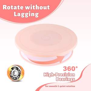 Willia 207pcs Stainless Steel Pink <strong>Cake</strong> Decorating Kit Includes Revolving Turntable Icing Bags <strong>Cake</strong> Scraper Piping - Product Image 3