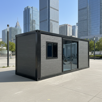 Maison préfabriquée en conteneur imperméable de 20 pieds et 40 pieds, appartement de 2 à 5 chambres pour usage commercial/bureau