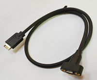 Câble d'extension USB-C femelle à 20 broches USB Type-E A-Key mâle 30cms avec support PCIe