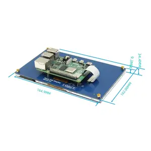 Dokunmatik IPS kapasitif ekran optoelektronik 800*480 PWM sürücü ücretsiz 7 inç MIPI DSI ahududu Pi 4B 3B için dokunmatik ekran monitör