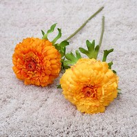 Fleur artificielle Shangchu en soie, chrysanthème, marguerite, hibiscus, faite à la main, tige unique, pour fête de remise de diplôme, décoration intérieure