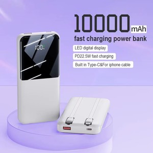 Power Bank per Viaggi d'Affari 10000mAh/20000mAh, PD22.5W, Prezzo Fornitore, Alta Qualità, Display Digitale, 2 <span class=keywords><strong>Cavi</strong></span> Integrati - Product Image 2