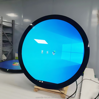 Pantalla LCD Circular Digital de 15.7 Pulgadas, Color Personalizado, Pantalla Táctil Multipunto, Alto Brillo, Señalización Industrial para Comercio Minorista